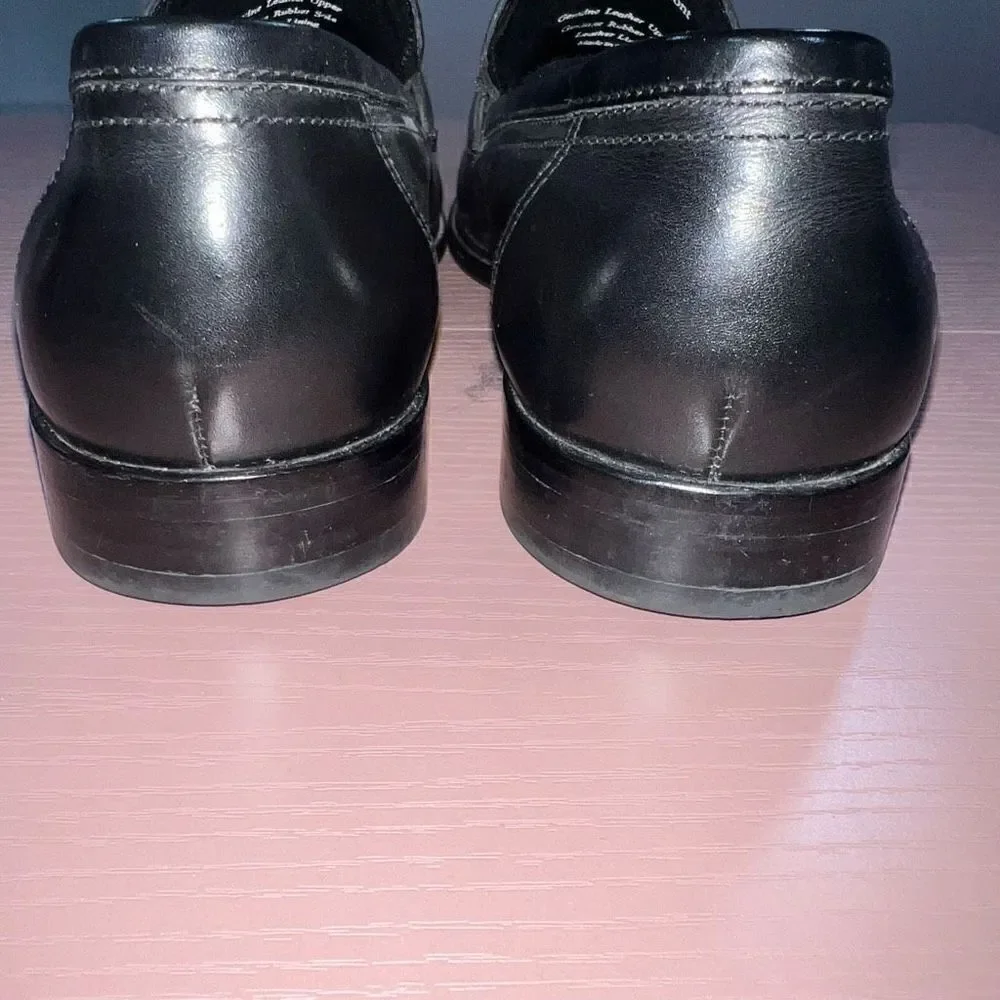 Aston Grey Size 9 Mens Black Belmont Loafer Slip On Dress Shoe 85063